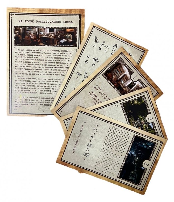 Úniková hra - Na stopě pohřešovaného lorda s příběhovou postavičkou a překvapením